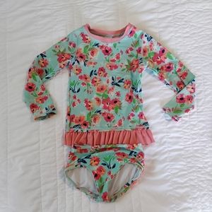 Ruffle Butts Long Sleeve Swim Set